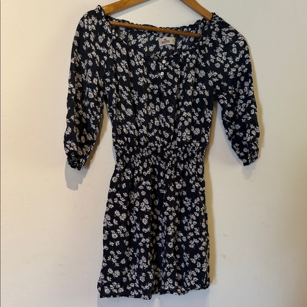 Hollister Navy Floral Mini Dress